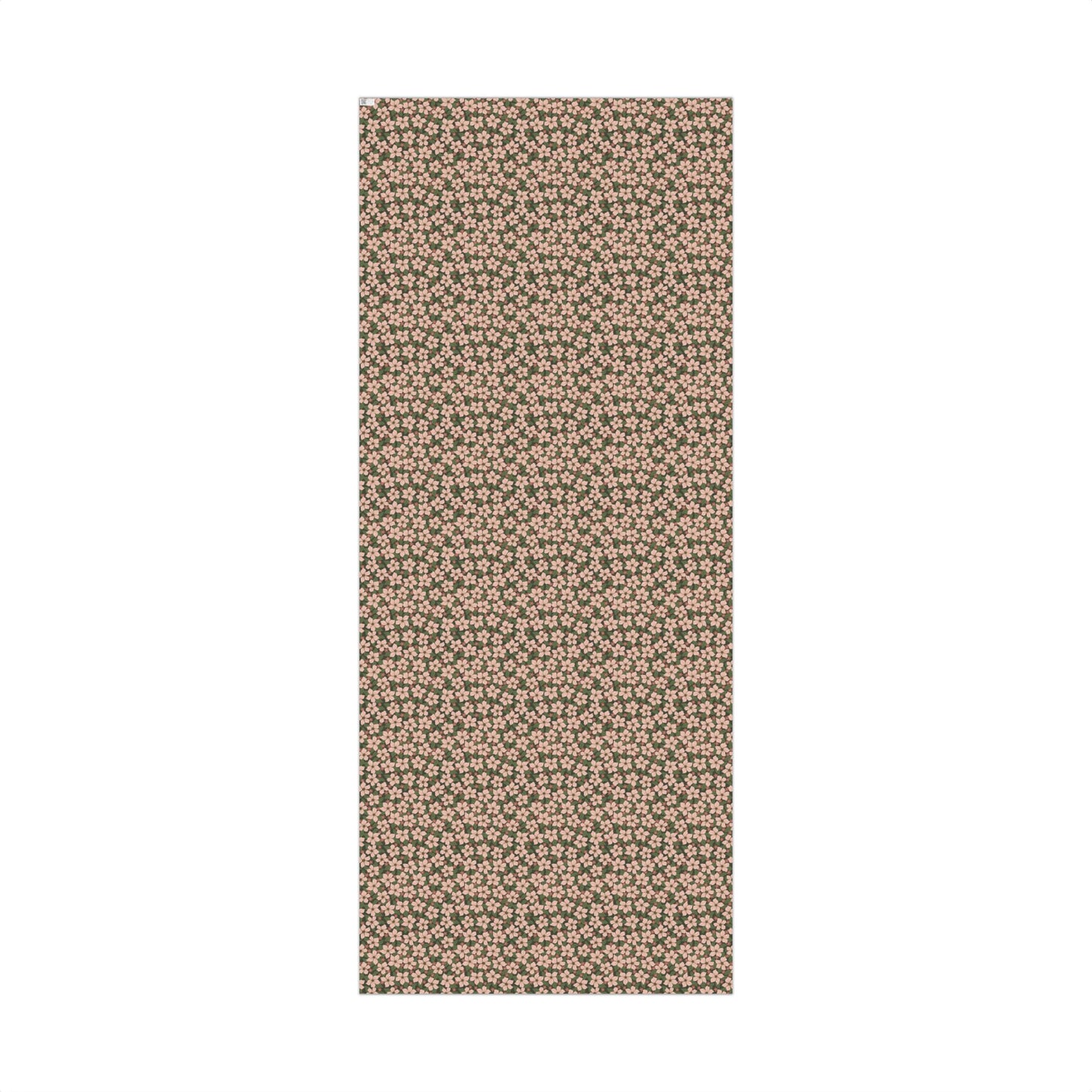 Pink, Red and Green Holiday Floral Gift Wrapping Paper Sheets