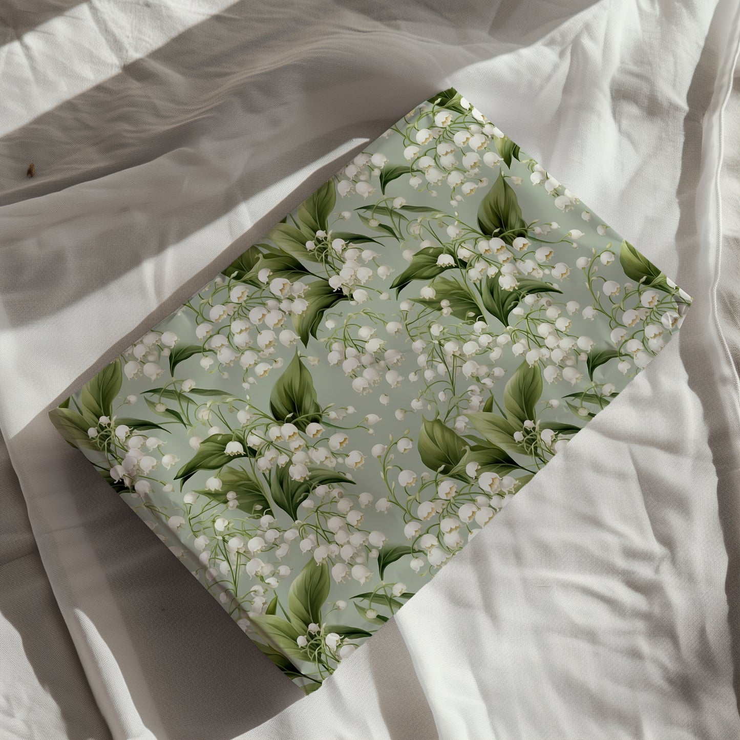 Lilly of the Valley Mint Floral Gift Wrapping Paper Sheets