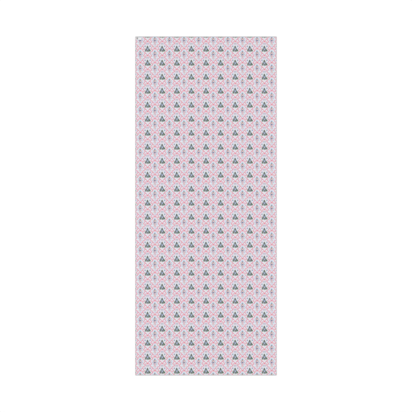 Whimsical Pink and Blue Pastel Coquette Nutcracker Holiday Gift Wrapping Paper Sheets
