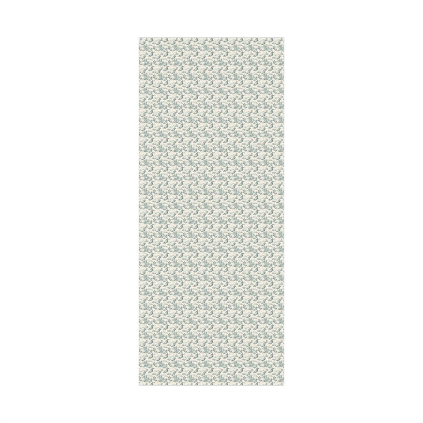 Sledding Toile De Jouy Blue Winter Holiday Gift Wrapping Paper Sheets