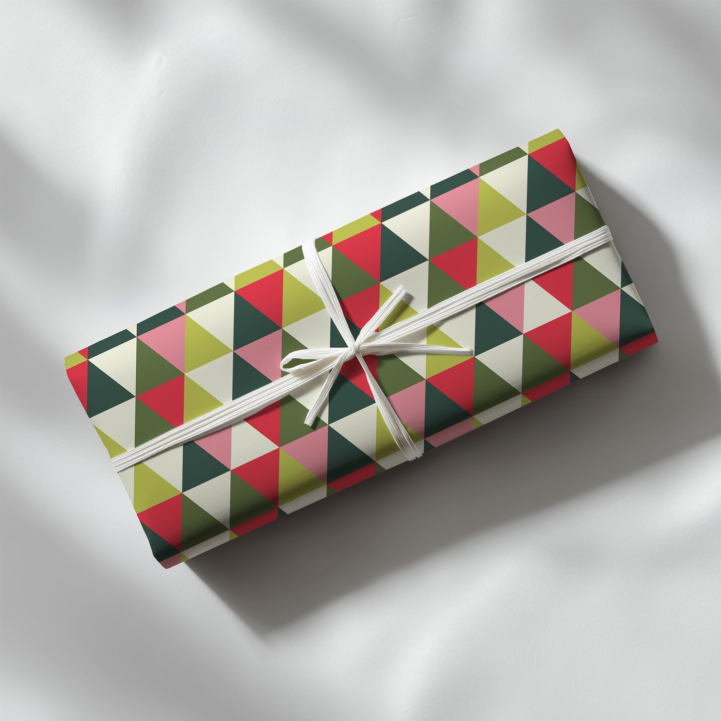 Retro Christmas Geometric Print Gift Wrapping Paper Sheets