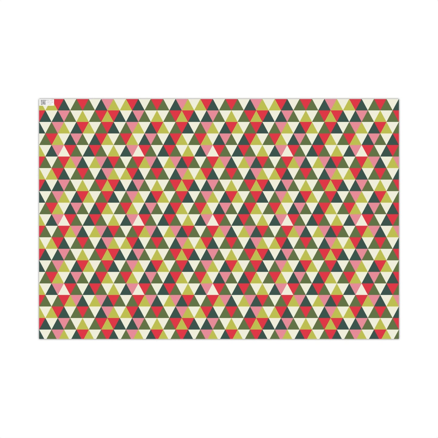 Retro Christmas Geometric Print Gift Wrapping Paper Sheets