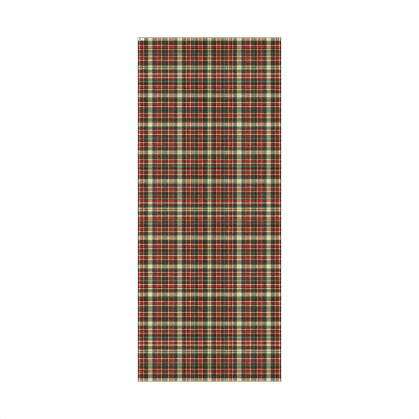 Traditional Cozy Christmas Plaid Print Gift Wrapping Paper Sheets