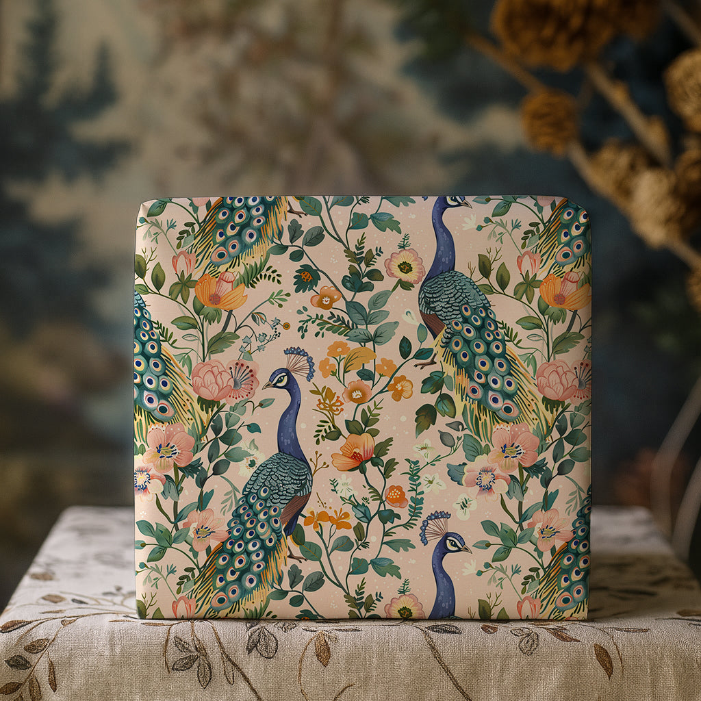 Peacock Colorful Floral Print Gift Wrapping Paper Sheets