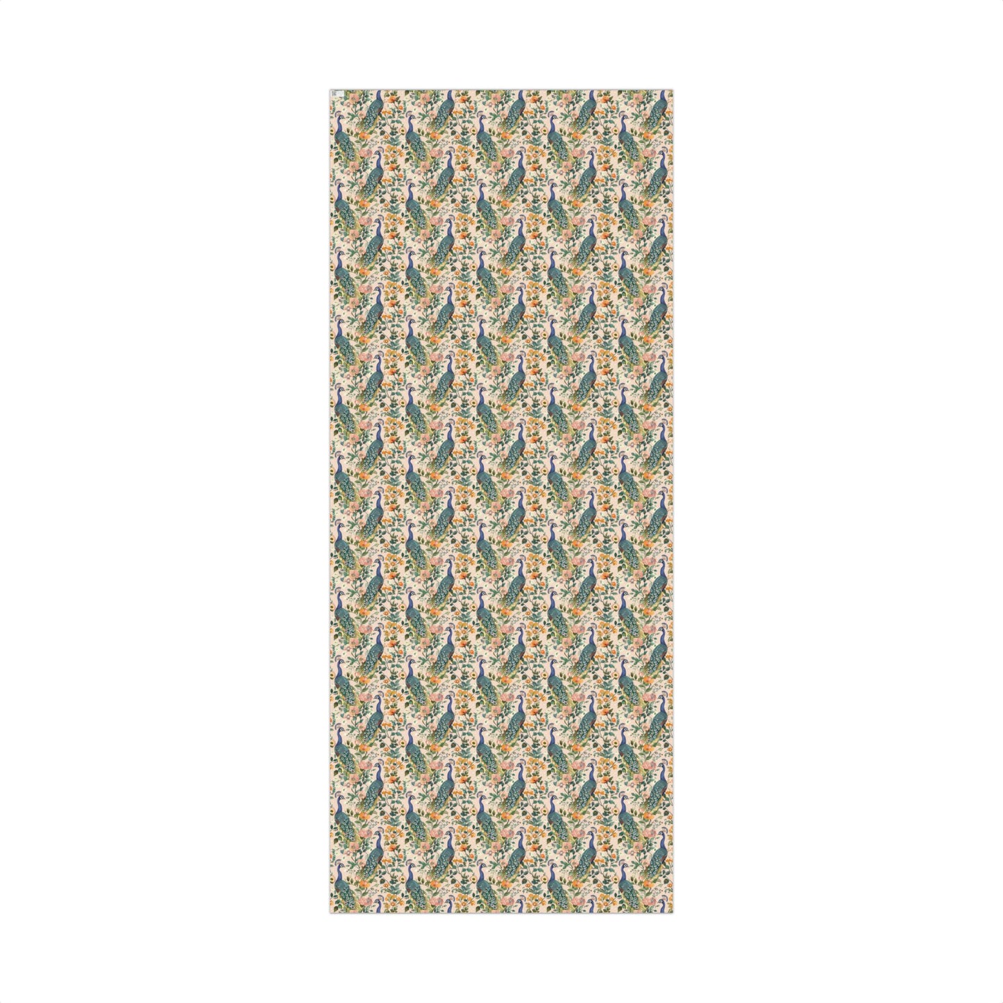 Peacock Colorful Floral Print Gift Wrapping Paper Sheets