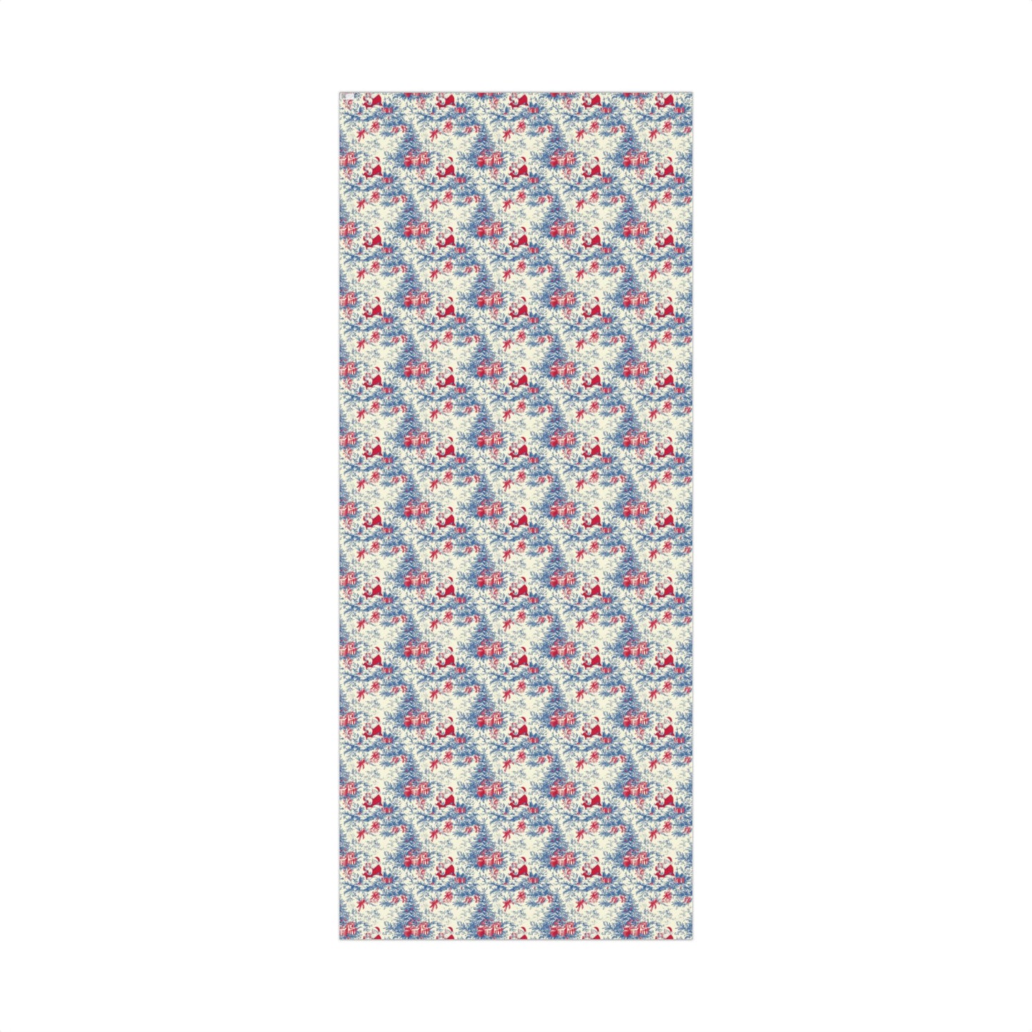 Santa with Tree and Gifts Toile de Jouy Gift Wrapping Paper Sheets