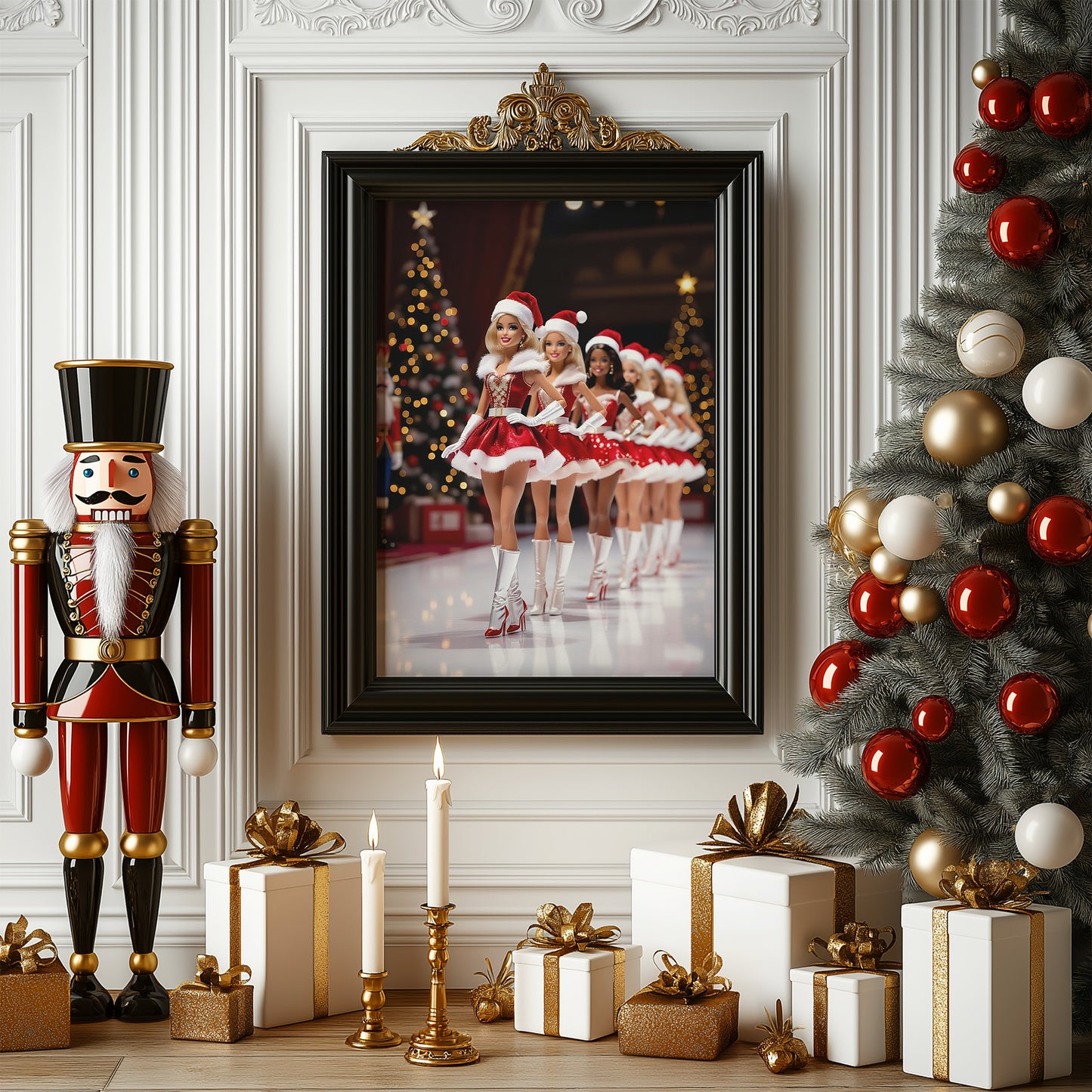 Babe Dolls Christmas Pageant Matte Vertical Poster Art Print