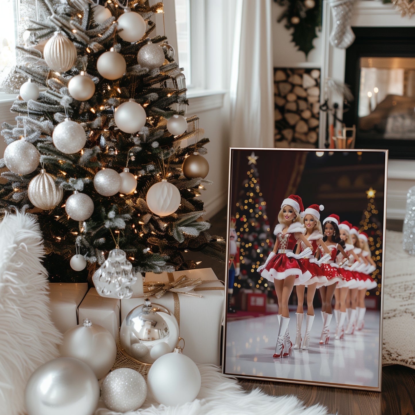 Babe Dolls Christmas Pageant Matte Vertical Poster Art Print