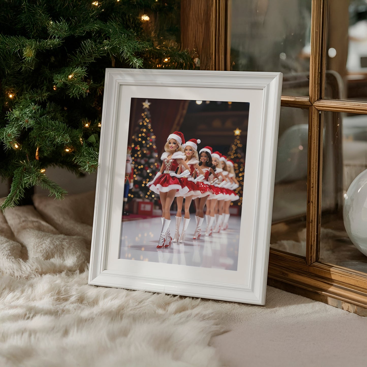 Babe Dolls Christmas Pageant Matte Vertical Poster Art Print