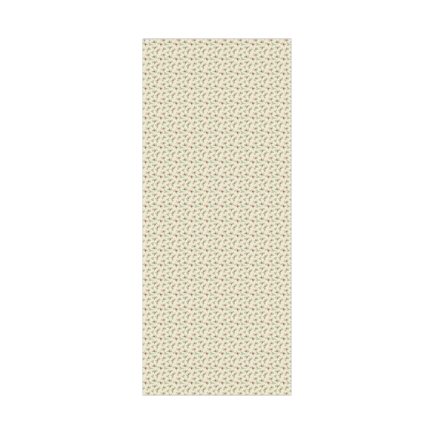 Red and Green Dainty Christmas Floral Gift Wrapping Paper Sheets