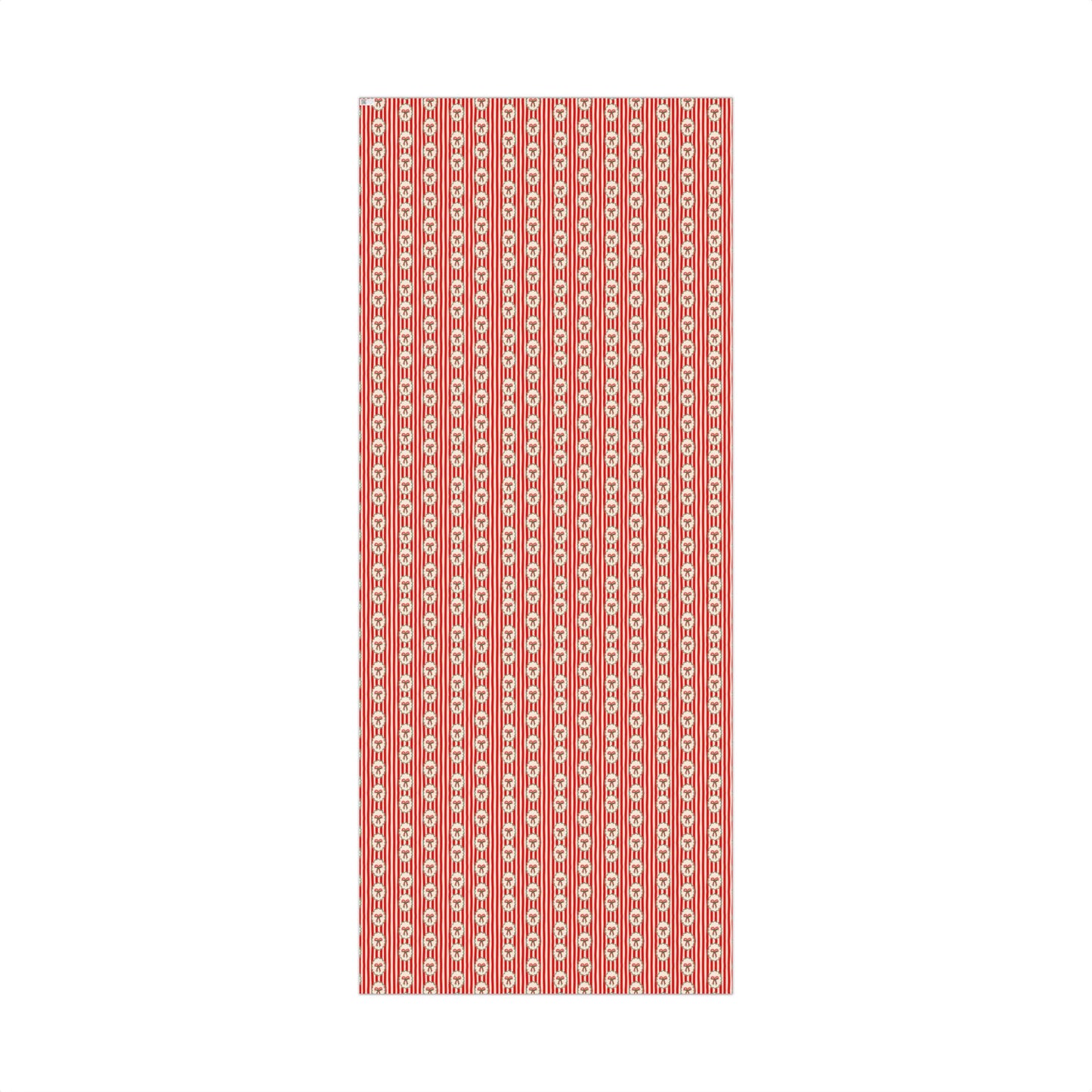 Retro Coquette Candy Cane Christmas Gift Wrapping Paper Sheets