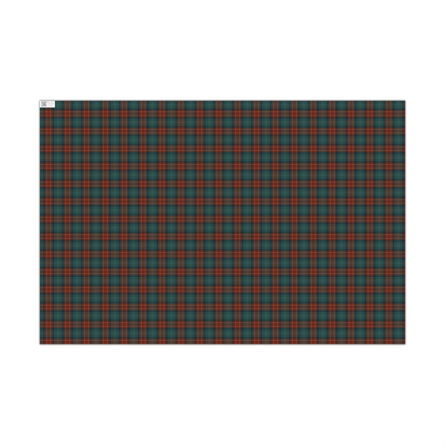Traditional Holiday Green & Red Plaid Christmas Gift Wrapping Paper Sheets