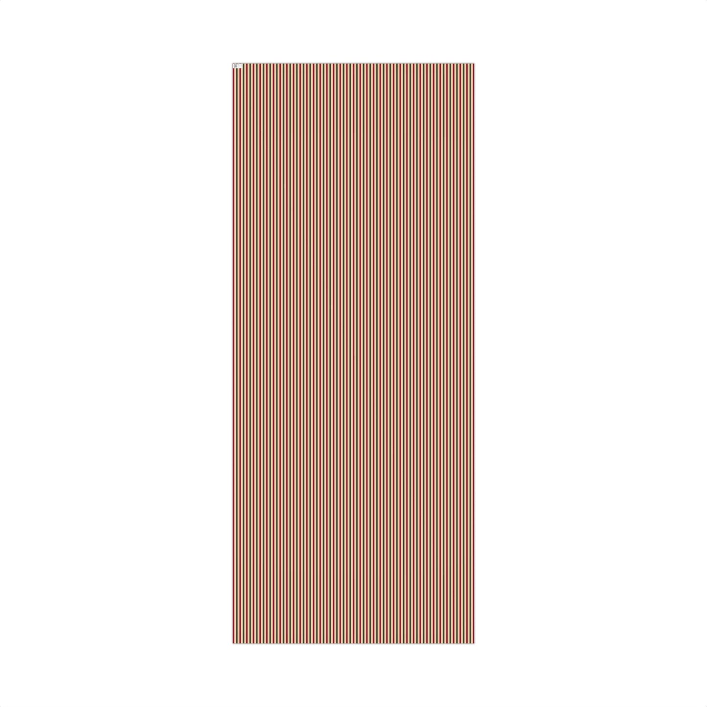 Vintage Red and Green Ticking Striped Gift Wrapping Paper Sheets