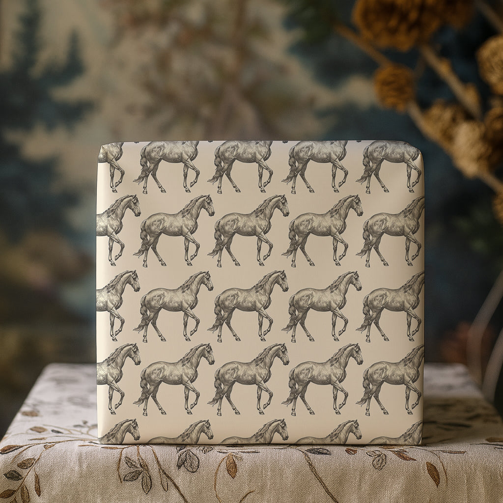 Vintage Horse Equestrian Simple Gift Wrapping Paper Sheets