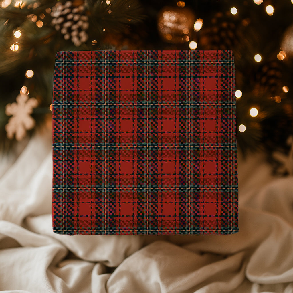 Traditional Red, Green, Black Christmas Plaid Gift Wrapping Paper Sheets