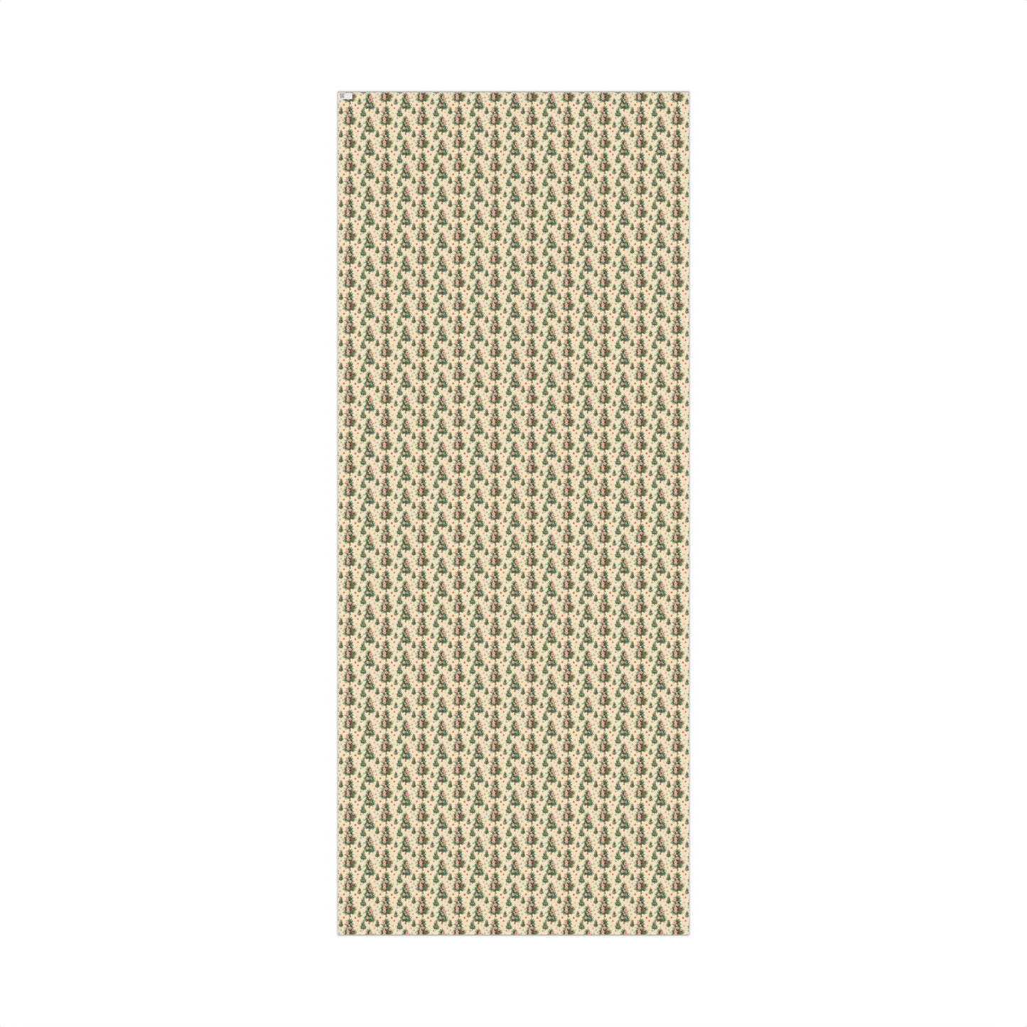 Antique Christmas Tree with Roses and Baubles Gift Wrapping Paper Sheets