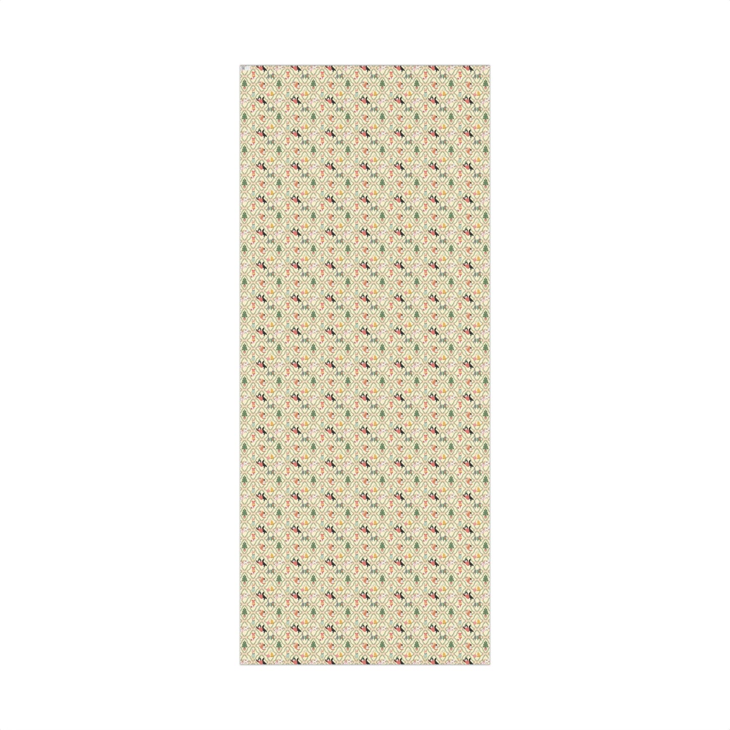 Whimsical Christmas Cats Pastel Gift Wrapping Paper Sheets