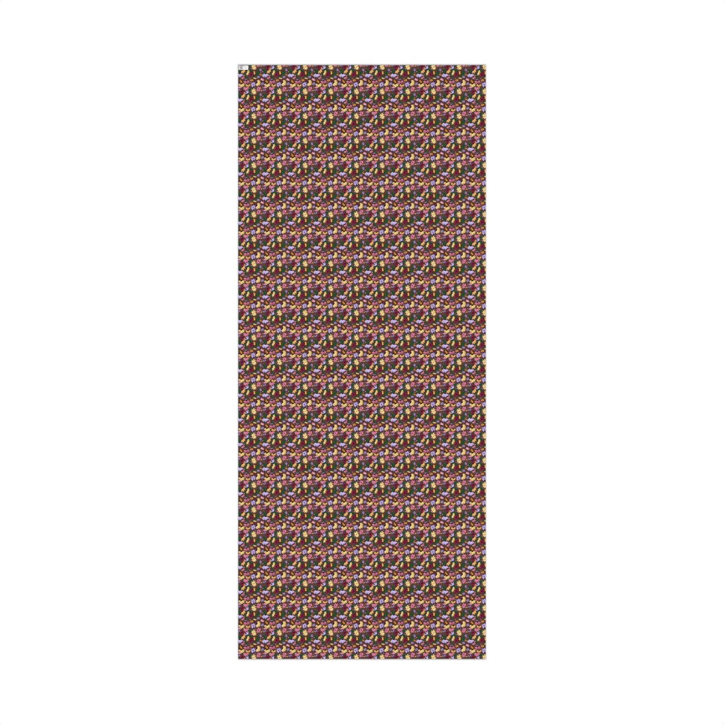 Mini Cottage Core Folksy Colorful Floral Gift Wrapping Paper Sheets