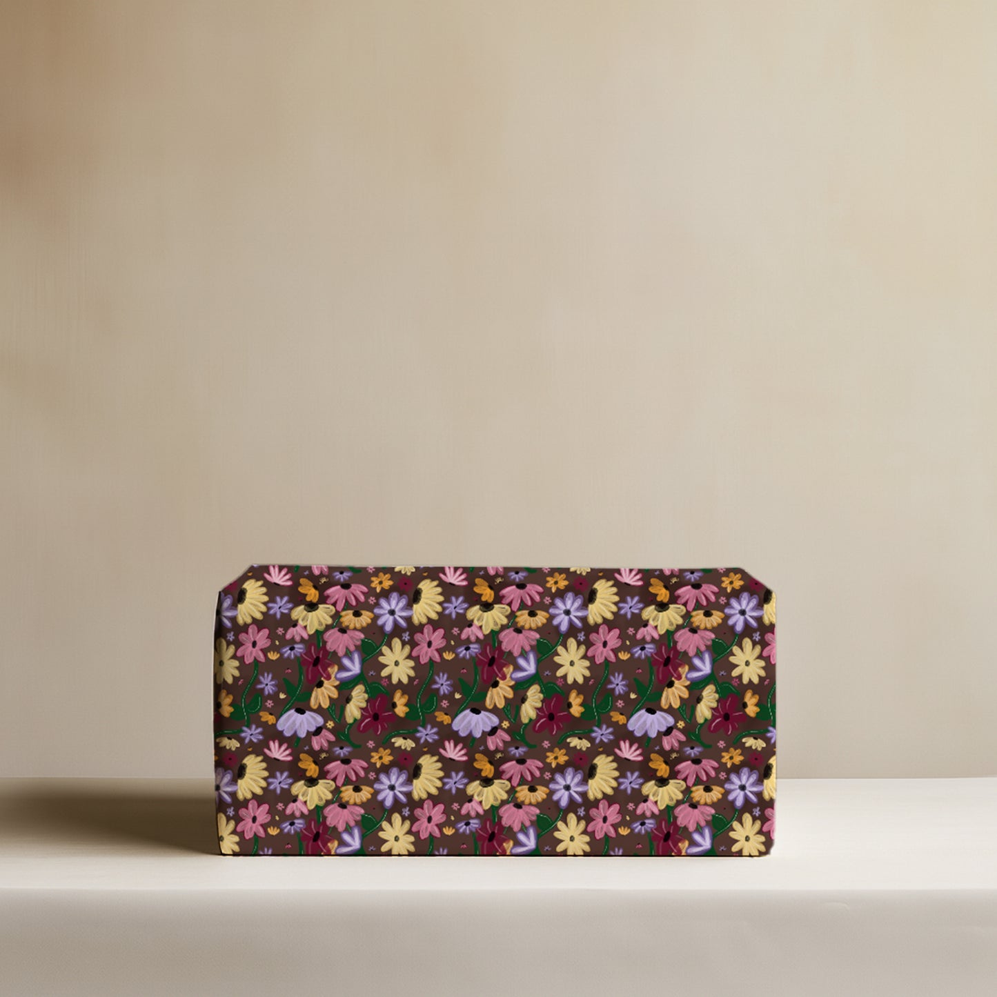 Mini Cottage Core Folksy Colorful Floral Gift Wrapping Paper Sheets
