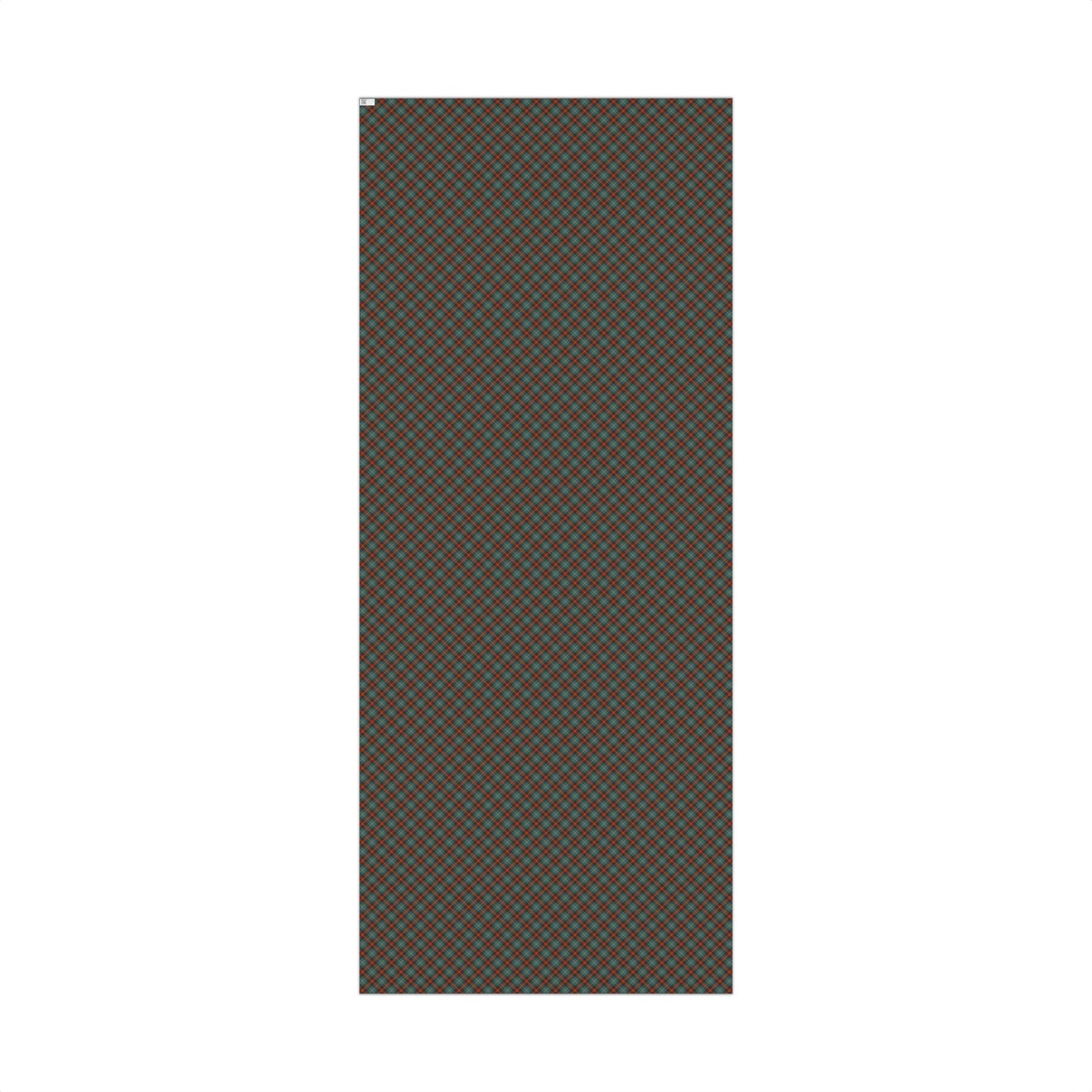 Red, Green, Black and Gold Plaid Holiday Christmas Gift Wrapping Paper Sheets