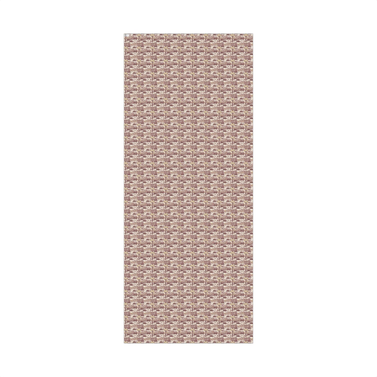 Burgundy Town Square with Carriage and Street Lights Vintage Toile de Jouy Winter Gift Wrapping Paper Sheets