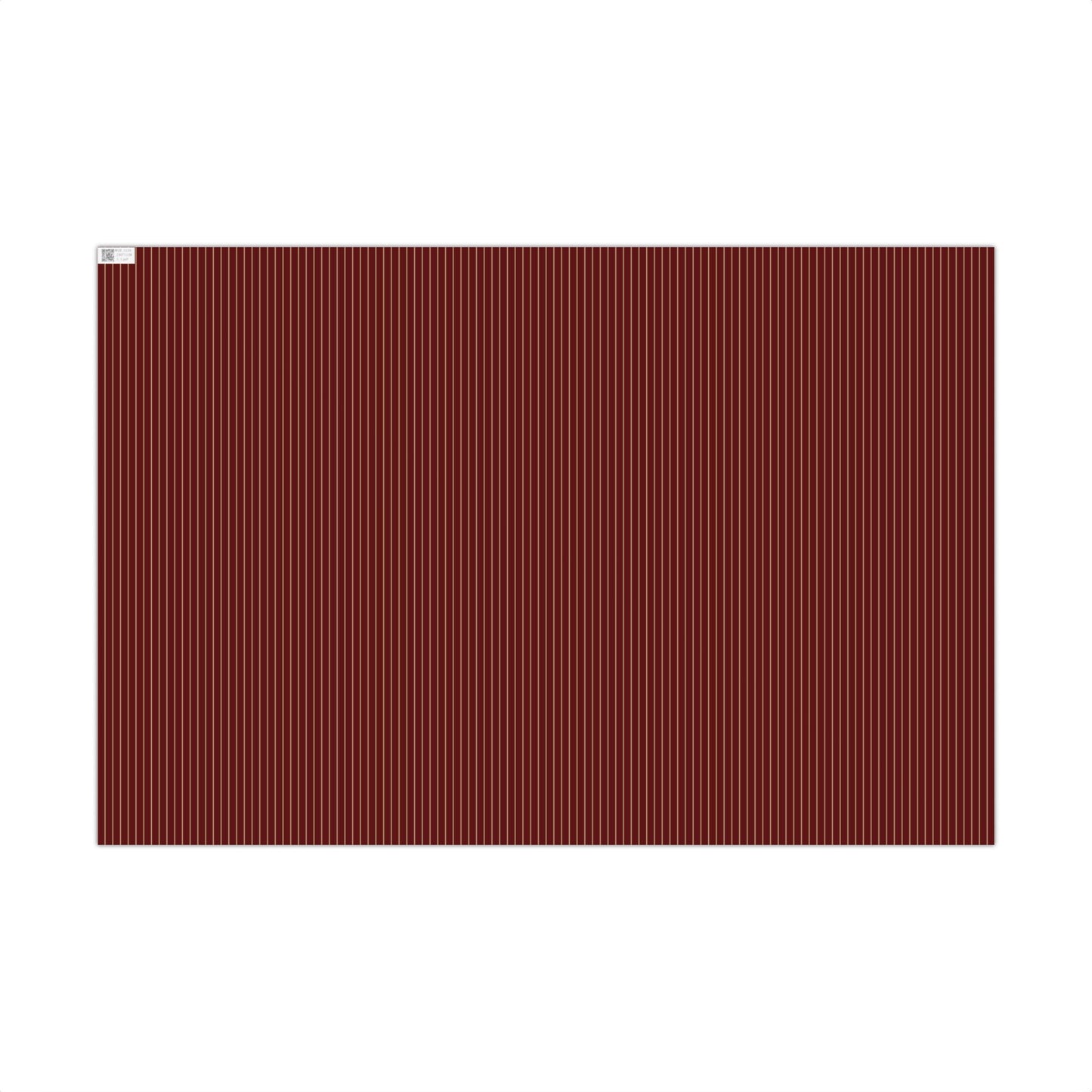 Burgundy Red and Gold Classic Ticking Stripe Gift Wrapping Paper Sheets