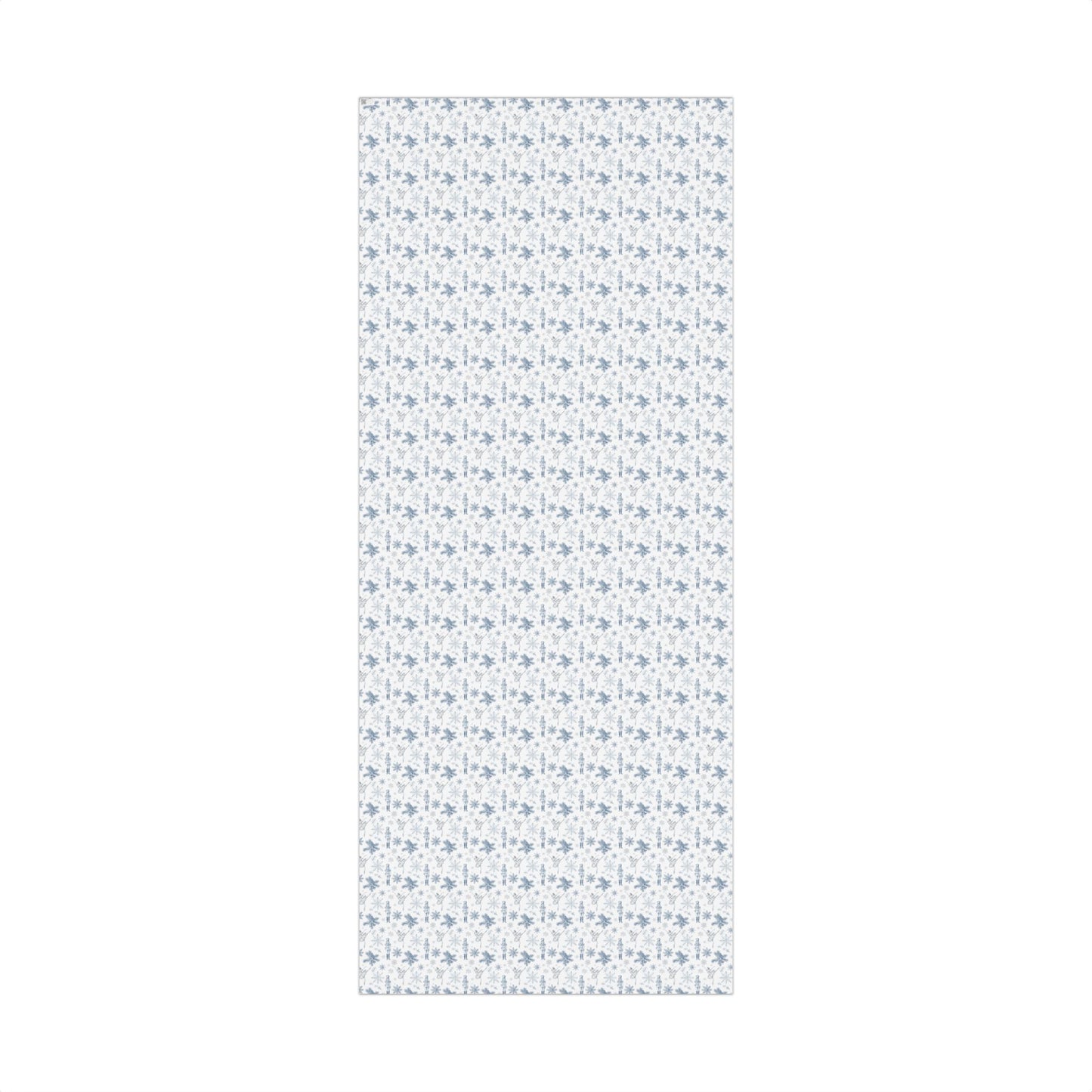 Blue Nutcracker and Ballerina Toile de Jouy Vintage Christmas Gift Wrapping Paper Sheets