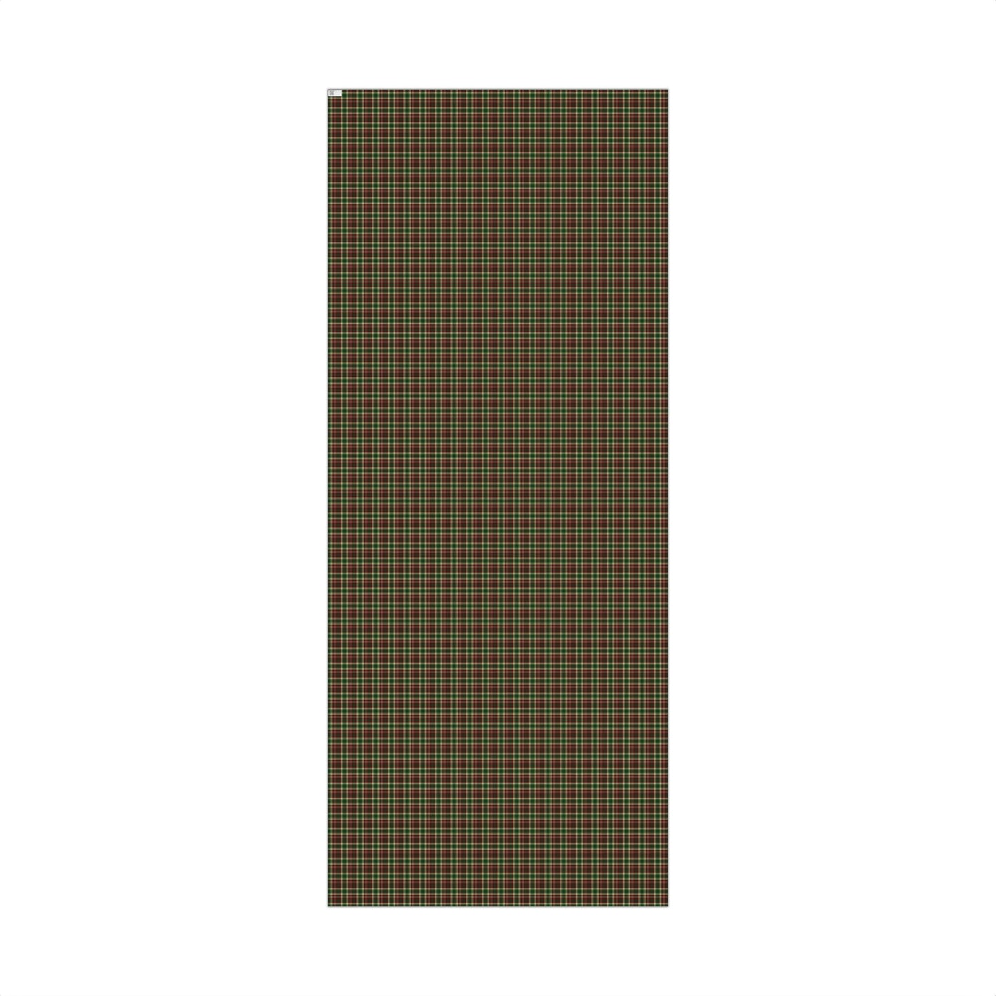 Burgundy Red, Green and Cream Plaid Christmas Gift Wrapping Paper Sheets