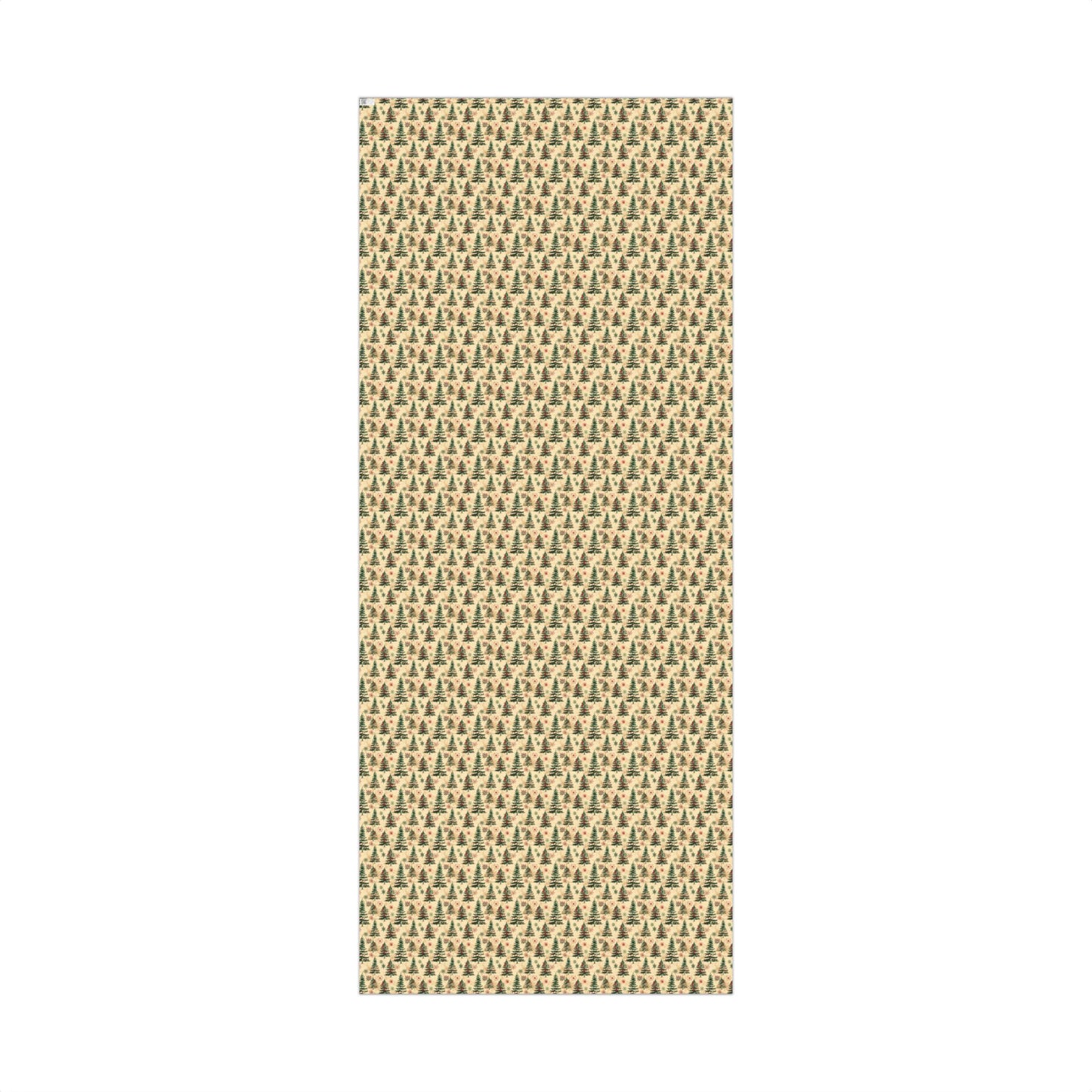 Vintage Festive Christmas Tree Gift Wrapping Paper Sheets