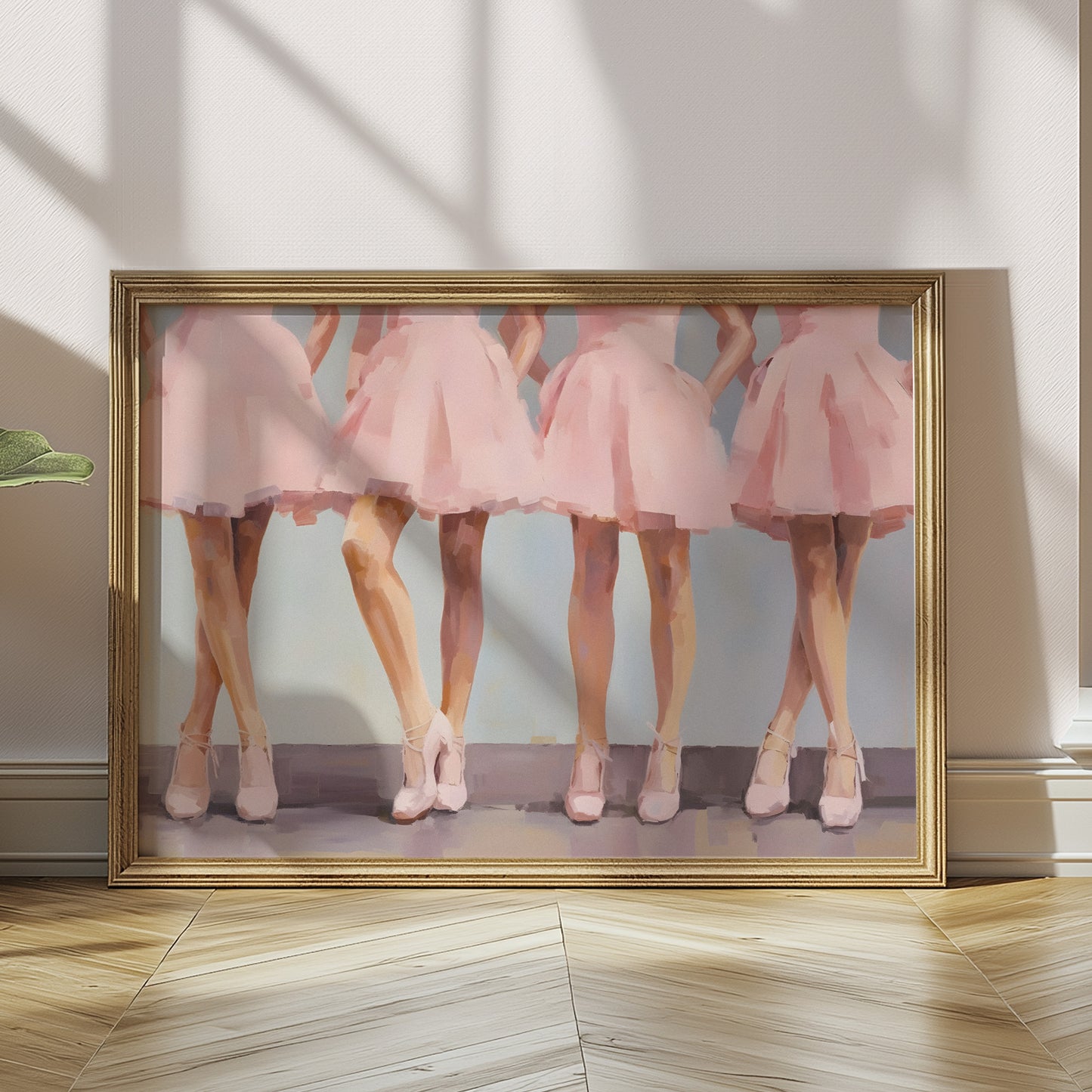 Four Ballerinas in Pink Matte Horizontal Poster Art Print
