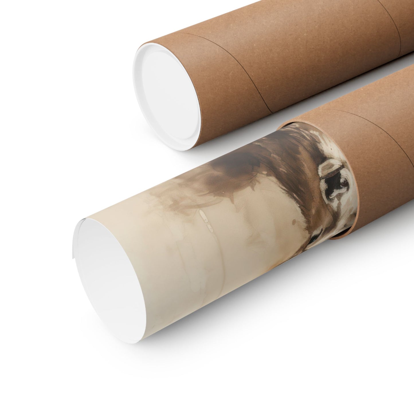 Deer Bust Watercolor Style Portrait Matte Vertical Poster Art Print