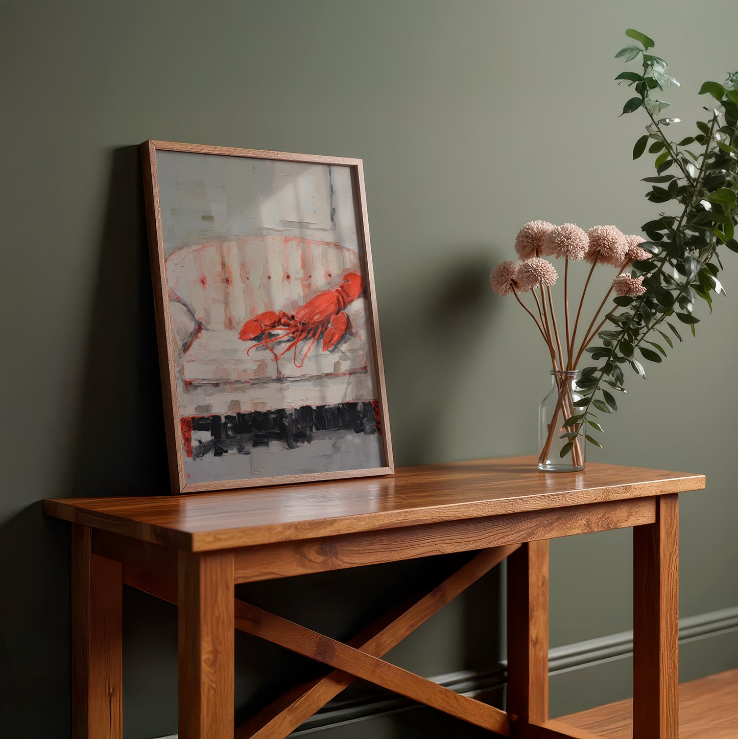 Lobster on the Sofa Matte Vertical Poster Art Print