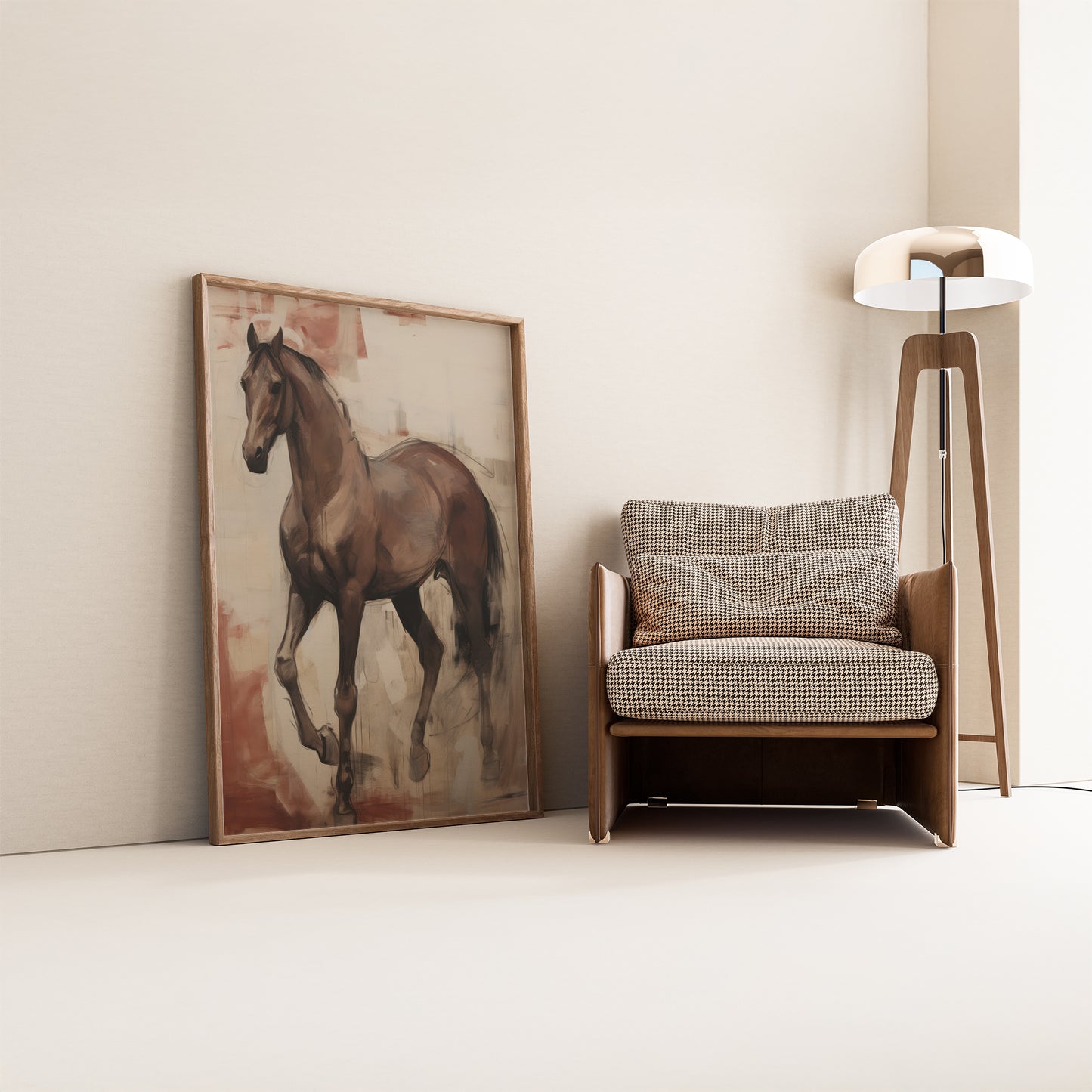 Wild Horse Running Free Painting Style Matte Vertical Poster Art Print