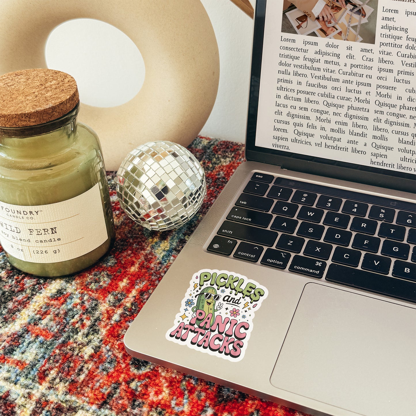 Pickles and Panic Attacks Colorful Vinyl Kiss Cut Sticker