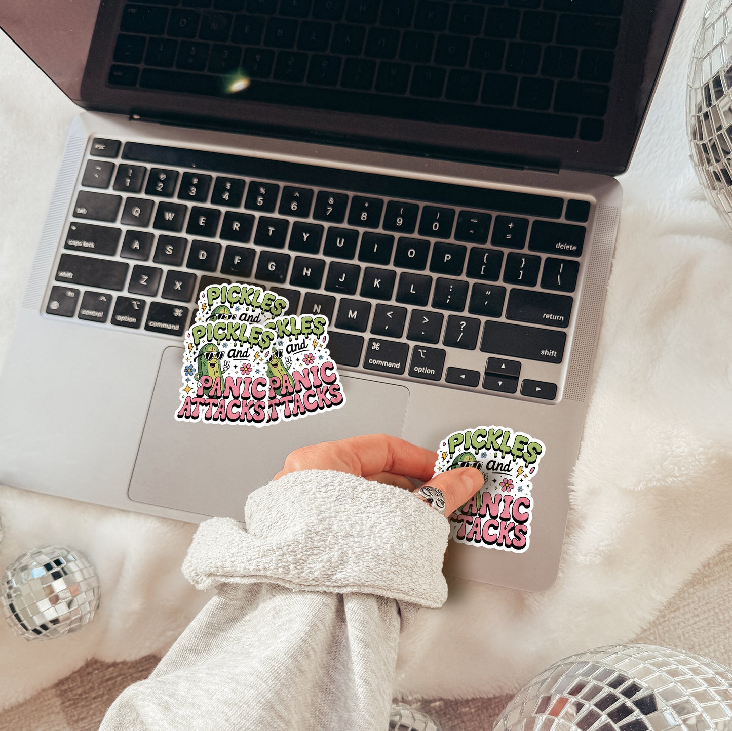 Pickles and Panic Attacks Colorful Vinyl Kiss Cut Sticker