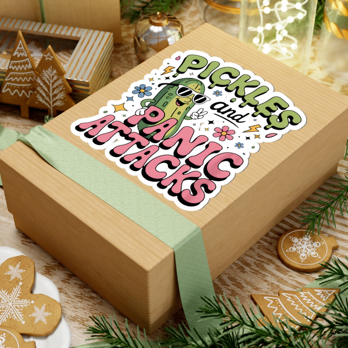 Pickles and Panic Attacks Colorful Vinyl Kiss Cut Sticker