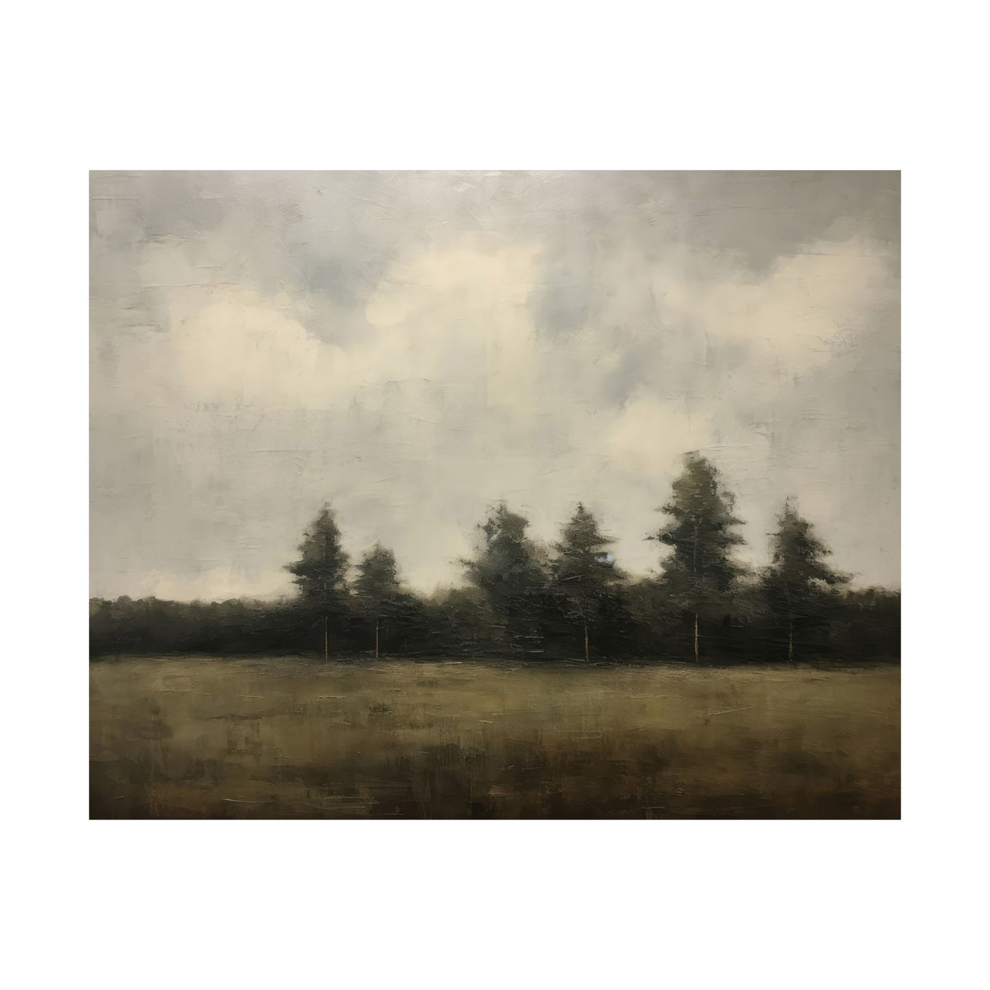 Field of Trees and Open Skies Matte Horizontal Poster Art Print