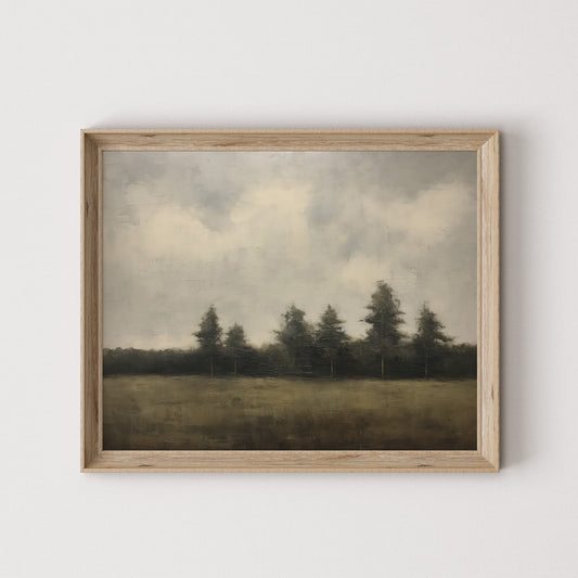 Field of Trees and Open Skies Matte Horizontal Poster Art Print