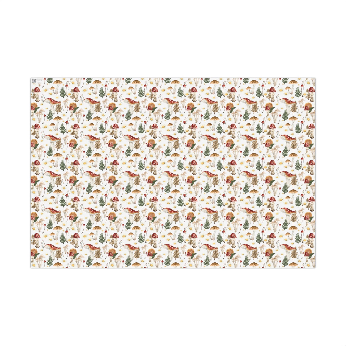 Whimsical Cottage Core Mushroom, Daisy and Fern Gift Wrapping Papers