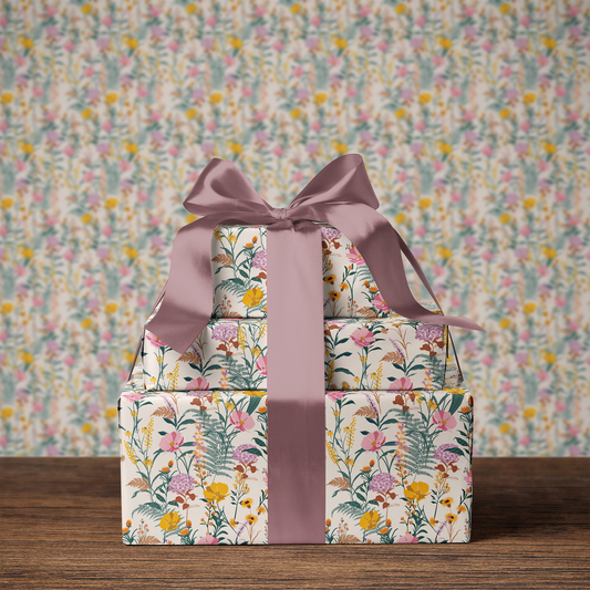 Colorful Boho Wildflower Chic Gift Wrapping Papers