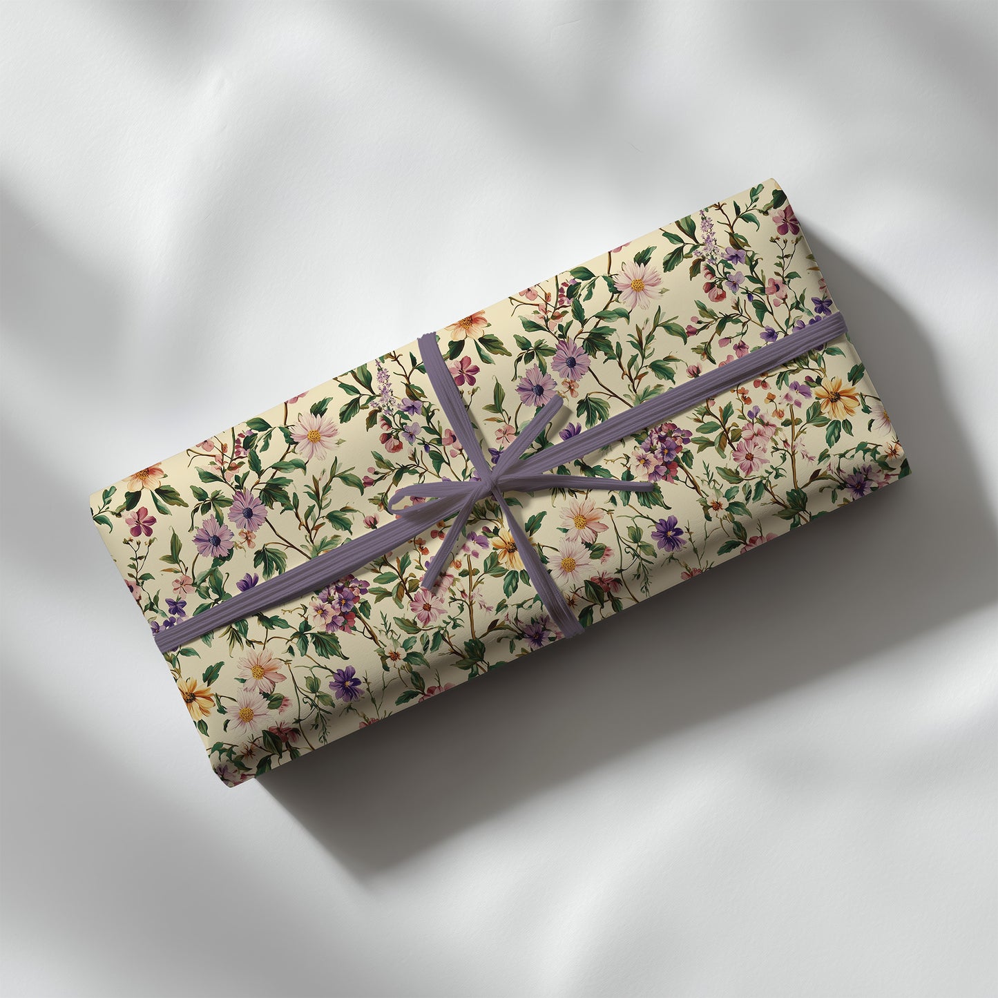 Purple, Yellow, Pink and Green Floral Vintage Gift Wrapping Papers