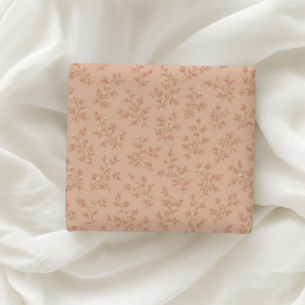 Delicate Blush and Dusty Rose Floral Pattern Gift Wrapping Papers