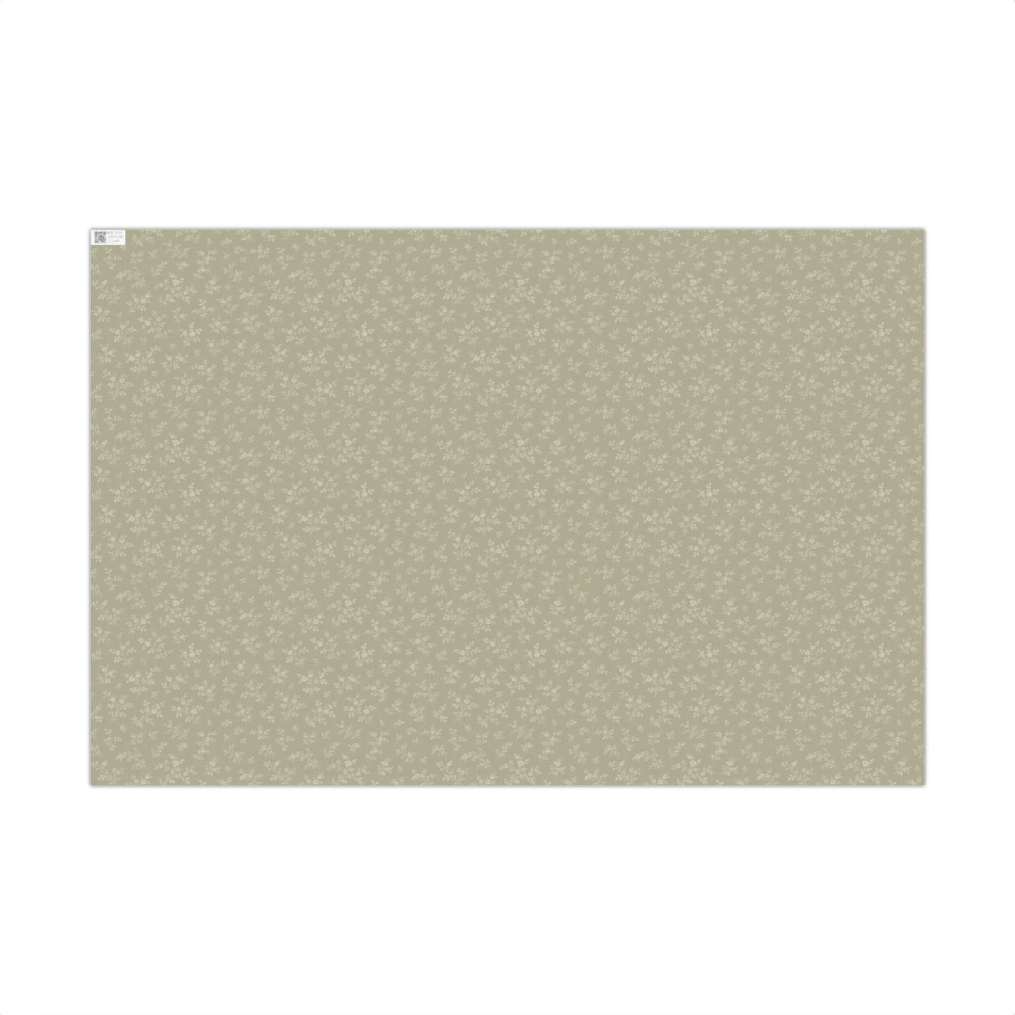 Delicate Sage Green and Beige Floral Pattern Gift Wrapping Papers