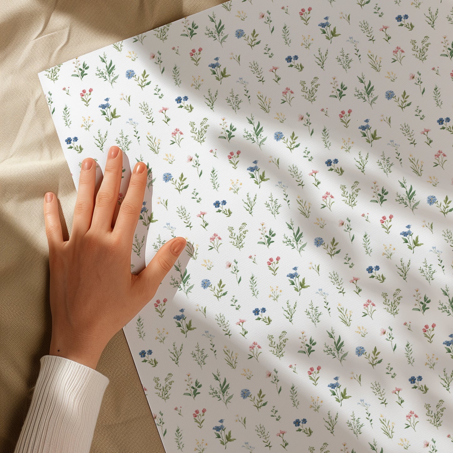 Dainty Minimalist Wildflower Gift Wrapping Papers