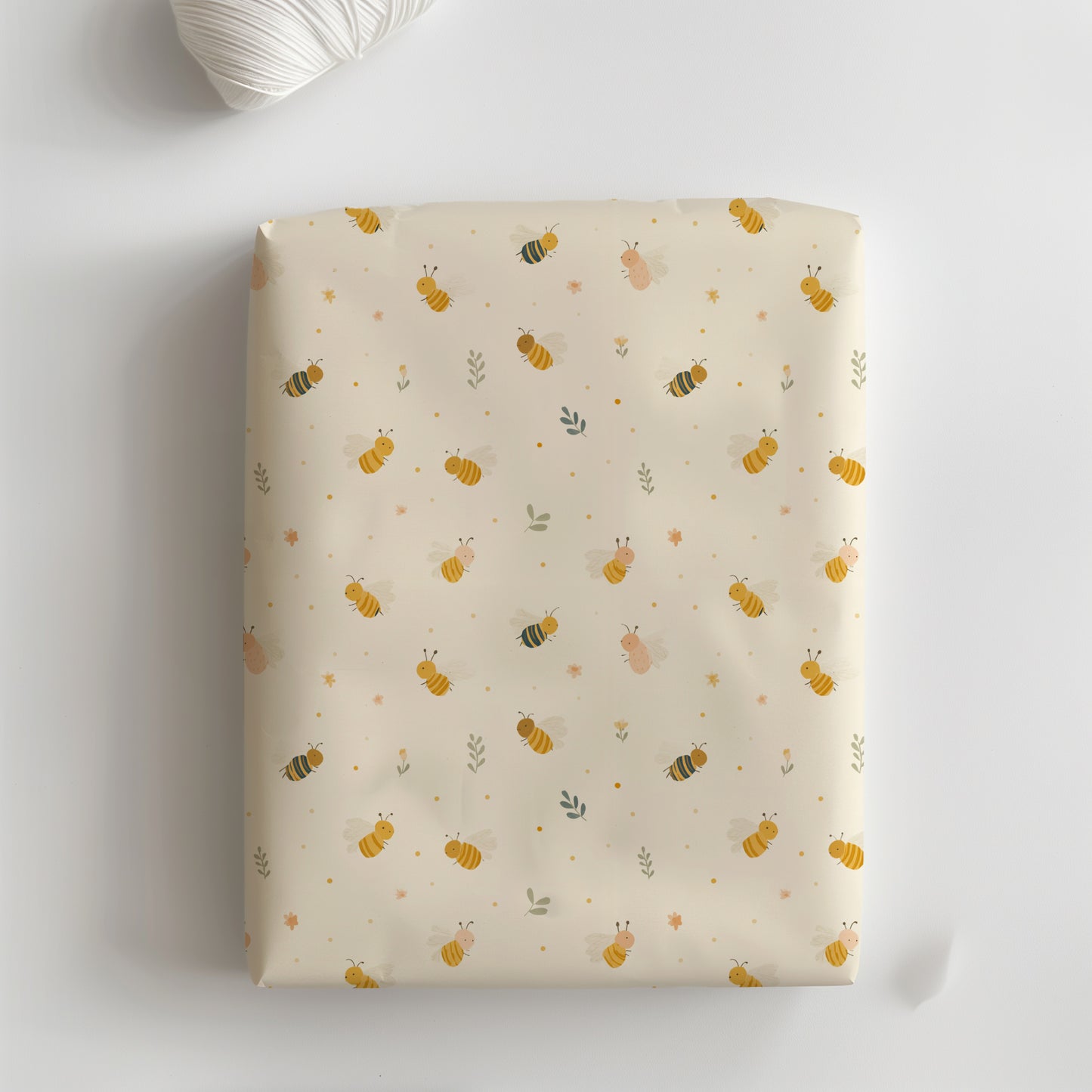 Whimsical Bumble Bees and Greenery Gift Wrapping Papers