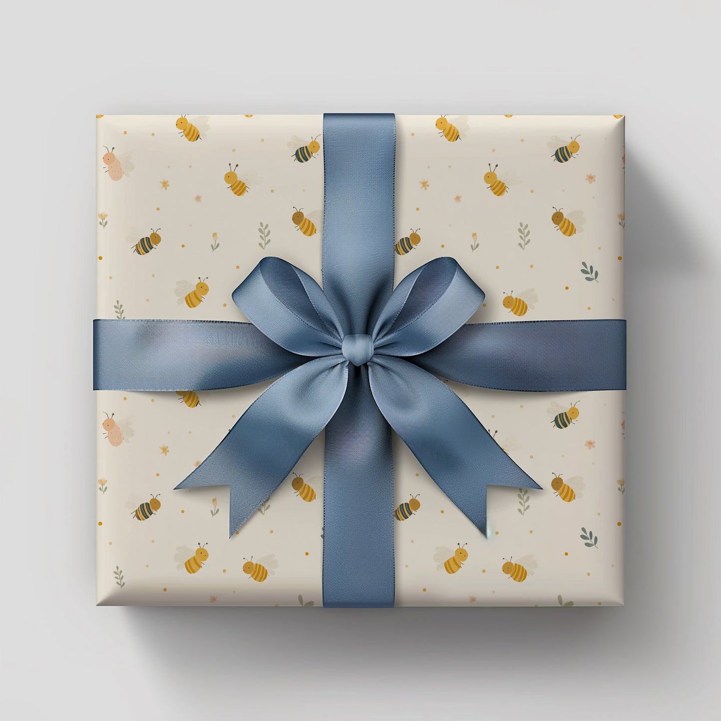 Whimsical Bumble Bees and Greenery Gift Wrapping Papers