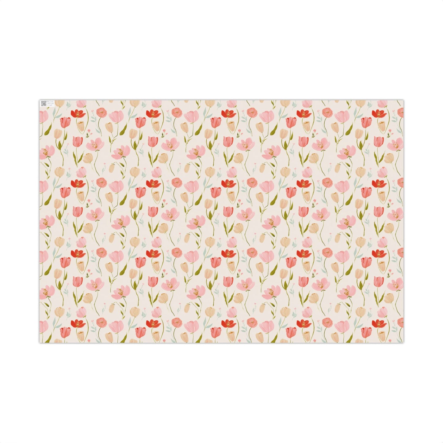 Spring Tulips and Ranunculus Floral Gift Wrapping Papers