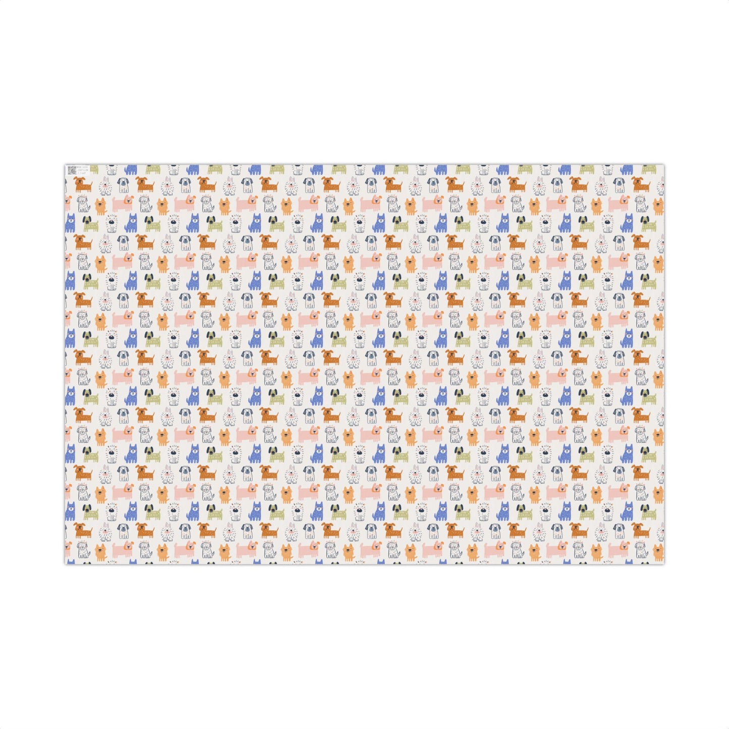 Whimsical Colorful Doodle Dogs Gift Wrapping Papers