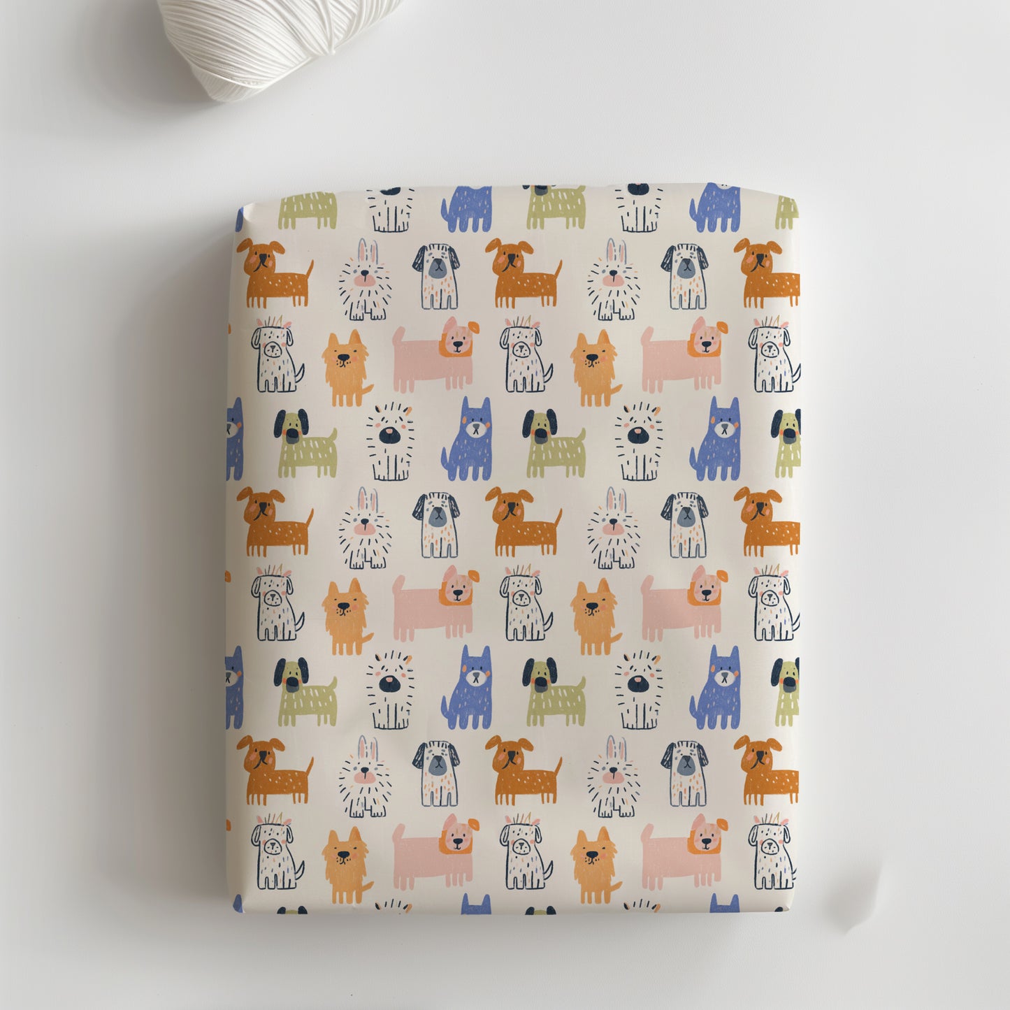 Whimsical Colorful Doodle Dogs Gift Wrapping Papers