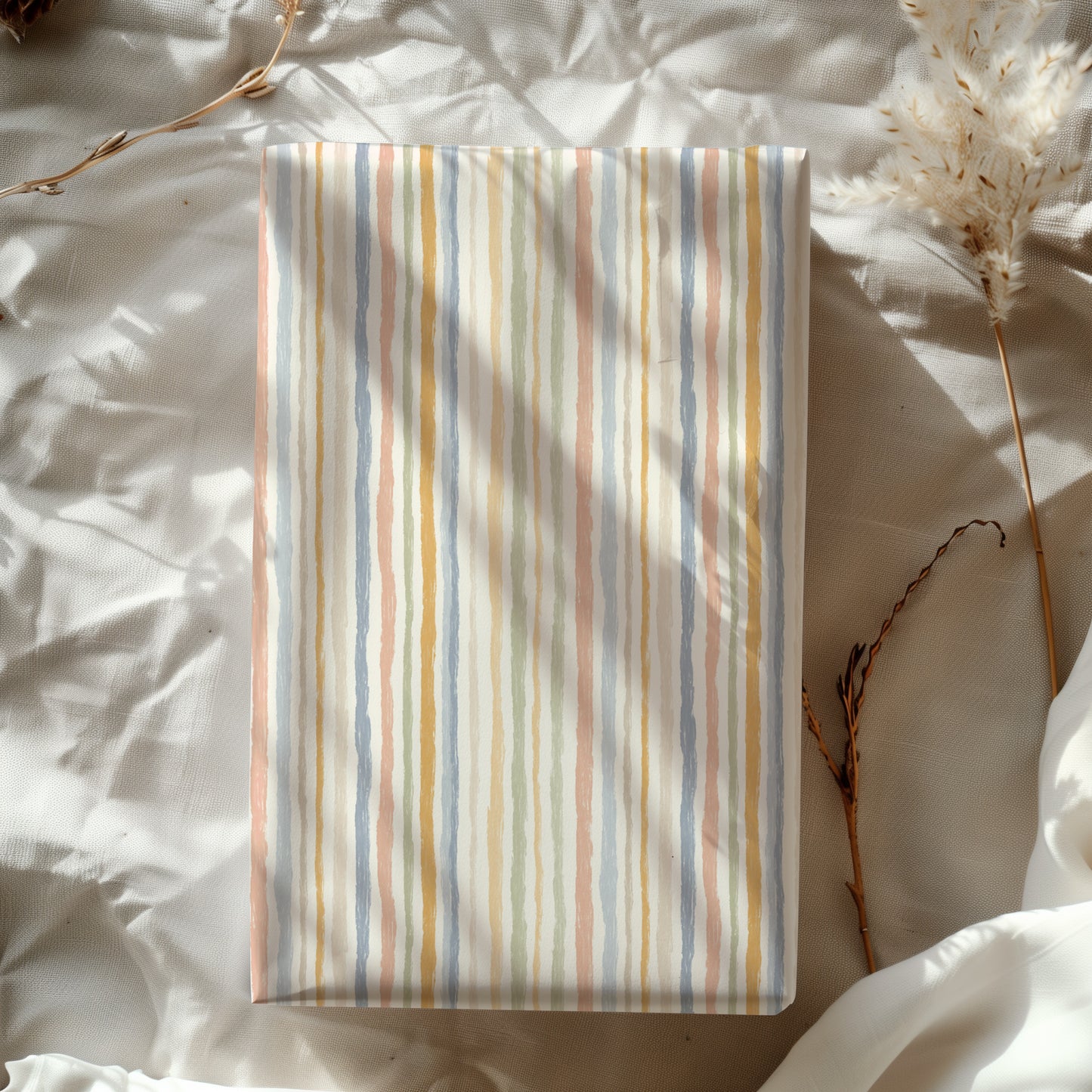 Washed Pastel Boho Messy Stripes Gift Wrapping Papers